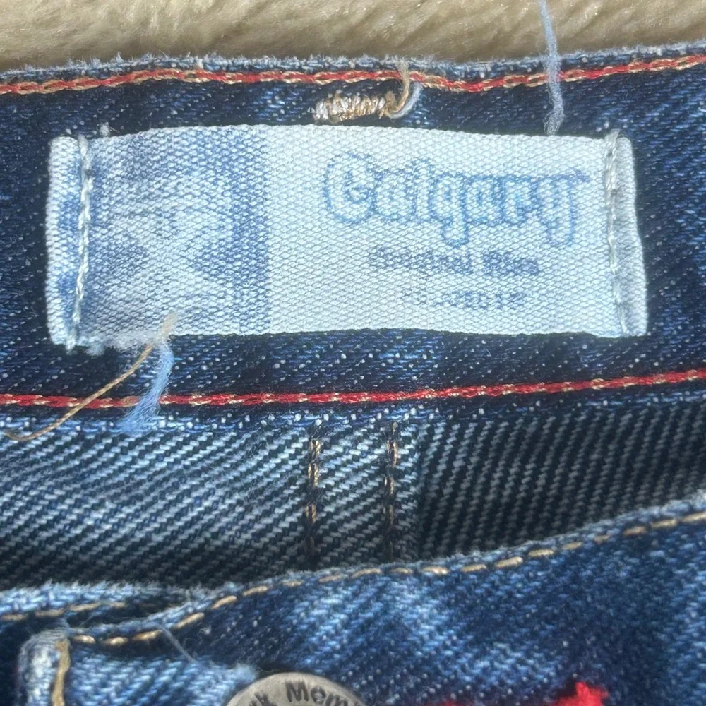Wrangler Womens 20X Calgary Original Rise Jeans Dark Wash Blue 13/14X36 W022XDV
